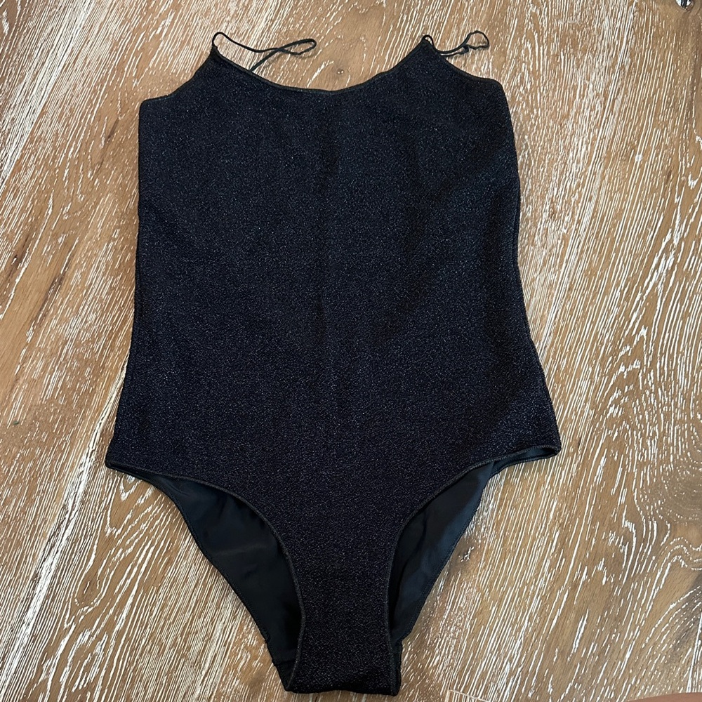 Oseree black sparkly one piece swimsuit